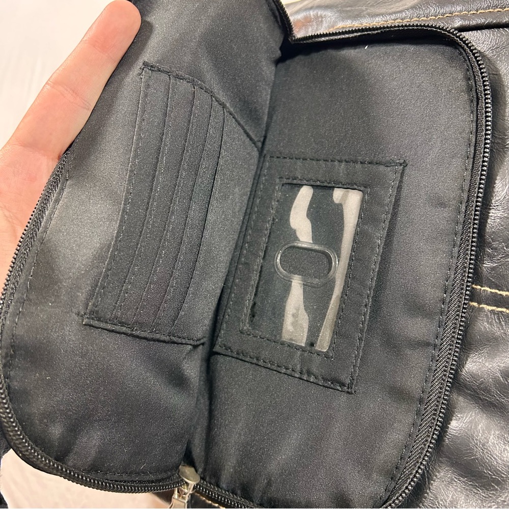 Relic Dark Leather Crossbody Bag - Picture 9 of 10